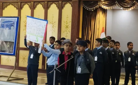 STUDENTS DISPLAYING PLACARDS